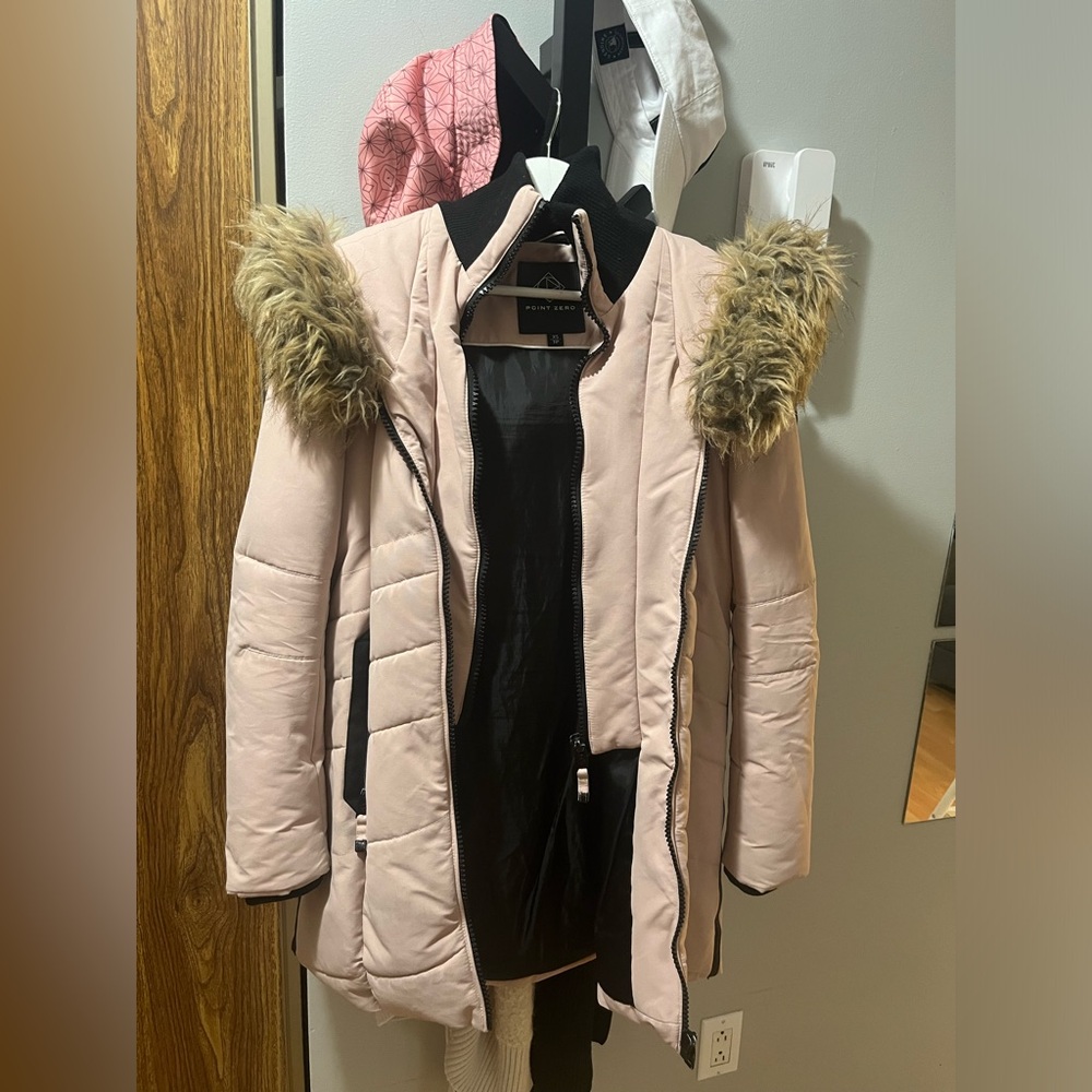 Women's Pink Fur-Trimmed Jacket - Picture 2 of 5